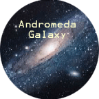 Andromedagalaksen sett gjennom et teleskop med overlay